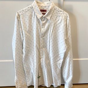 White Patterned Men's Shirt